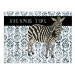 Zeb Thank You Damask  Postcard