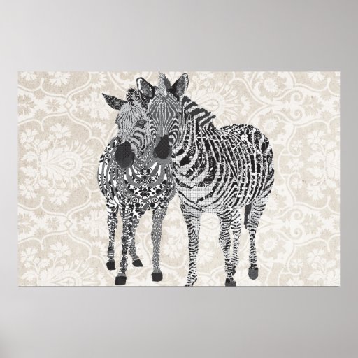 Zeb & Zenya Black & White Art Poster