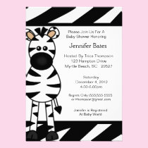 Zebra Baby Shower Invitation invitations