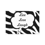 Zebra Black and White Wrapped Canvas Canvas Print