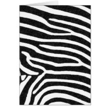 zebra black stripes greeting cards