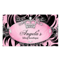Zebra Business Card Jewellery Crown Pink