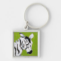 zebra cloisonne enamel keychain