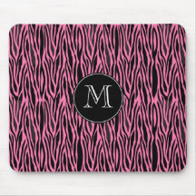 Zebra patterned mousepad with monogramming