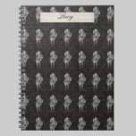 Zebra Patterns Black Personalised Notebook notebooks