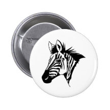 Zebra Pinback Button