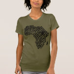 Zebra Print African Safari Africa Map Shirt