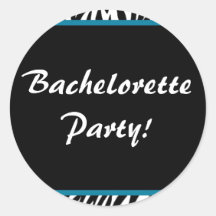 zebra print bachelorette stickers