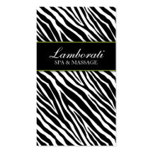 Zebra Print Elegant Hair Stylist Salon Spa Business Card Template
