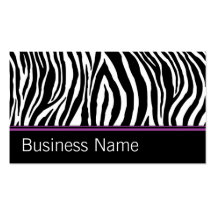 Zebra Print Fashion Designer Hair Stylist Salon Business Card