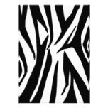 Zebra Print & Pink Baby Girl Announcement