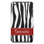 Zebra Print Skin iPod Touch Case Red Ribbon