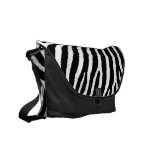 Zebra Print Striped messenger bag