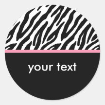 Zebra Round Stickers