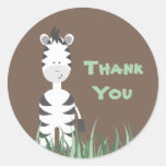 Zebra Safari Round Sticker