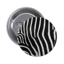 Zebra Stripe Pattern Round Button