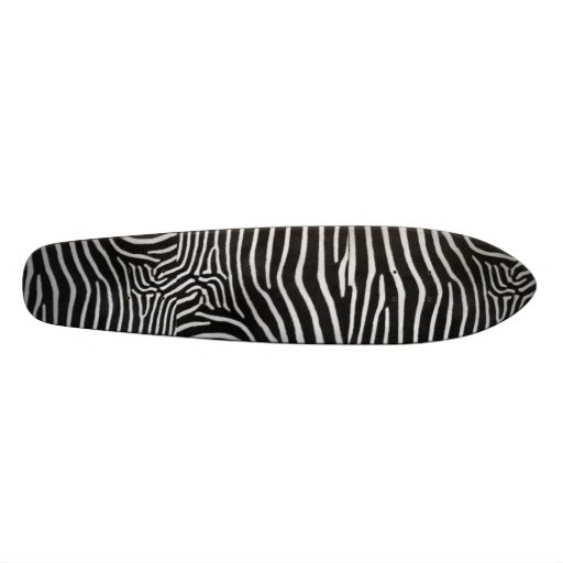 Zebra Striped Skateboard