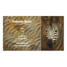 Zebra stripes art profile cards - customisable business card template