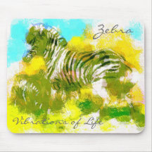 Zebra ~ Vibrations of Life Mouse Mats