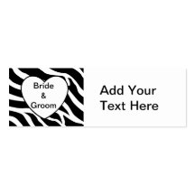 Zebra Wedding Business Card