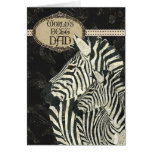 Zebras Black Elegant  Father's Day Card