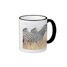 Zebras in early morning dust, Kruger National 2 Mug