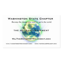 Zeitgeist Movement Globe Business Card