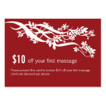 Zen Chic Massage Therapist Coupon Business Card