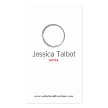 ZEN CIRCLE in WHITE/GRAY Business Card