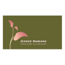 Zen Leaf Holistic Healer Green Business Card