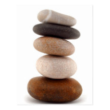 Zen Rocks; Postcard