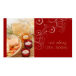 Zen room, candle + swirls business cards