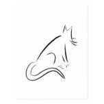 Zen White Cat Postcards