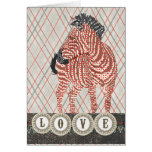 Zenya Plaid Retro  Valentine Greeting Cards