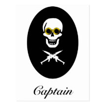 Zeppelin Pirate Captain Postcard
