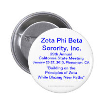 Zeta Phi Beta Sorority, Inc., 29th Annual Meeting Pinback Buttons