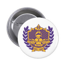 Zeta Zeta Zeta Fraternity Crest - Purple/Gold Pin