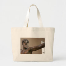 Zeus bronze statue in Athens Greece Tote Bags