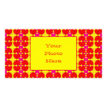 Zig-n-Zag Broken Hearts Customized Photo Card
