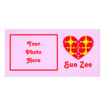 Zig-n-Zag Hearts Photo Card Template