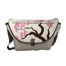 Zig Zag Pattern You Choose Colours- Cherry Blossom Courier Bag