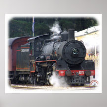 Zig Zag Railway Steam Locomotive 9J53D-14 Poster