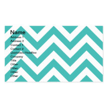 Zigzag Chevron Pattern in light blue Business Cards