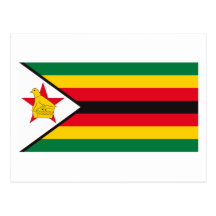 Zimbabwe Flag Postcard