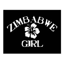 Zimbabwe Pink Girl Postcards
