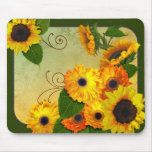 Zinnias and Sunflowers mouse pad