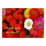 Zinnias Thank you card