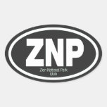 Zion National Park Oval Sticker