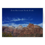 Zion. The Sky in Utah. Card