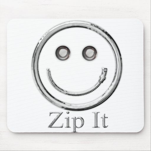 Zip It - Smiley (curve) Mousemat